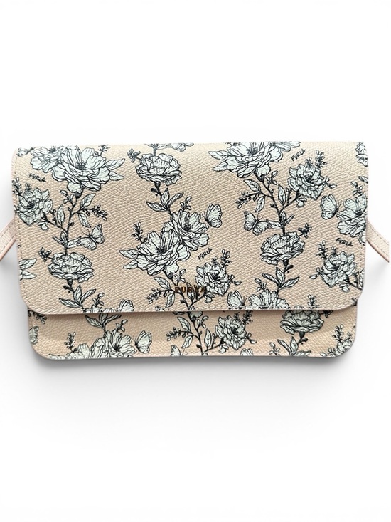 Furla Handbags - Furla Floral Leather Wallet on Chain / Crossbody Clutch